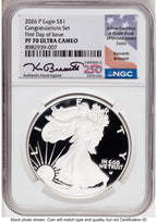 2026-P Proof Silver Eagle Congratulations Set 1 oz FDI Kenneth Bressett America 250 NGC PF70