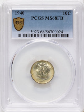 1940 10C FB Mercury Dime PCGS MS68