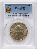 1927 50C Vermont Commemorative Silver PCGS MS67