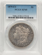 1879-CC Blue Gradient Morgan Dollar PCGS XF45