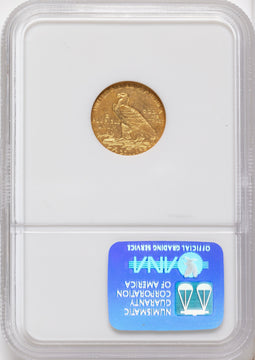 1911-D $2.50 Brown Label Indian Quarter Eagle NGC AU58