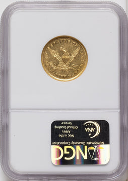 1839 $5 Brown Label Liberty Half Eagle NGC XF45