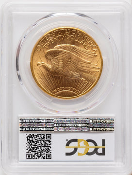 1914-D $20 CAC Blue Gradient Saint-Gaudens Double Eagle PCGS MS65