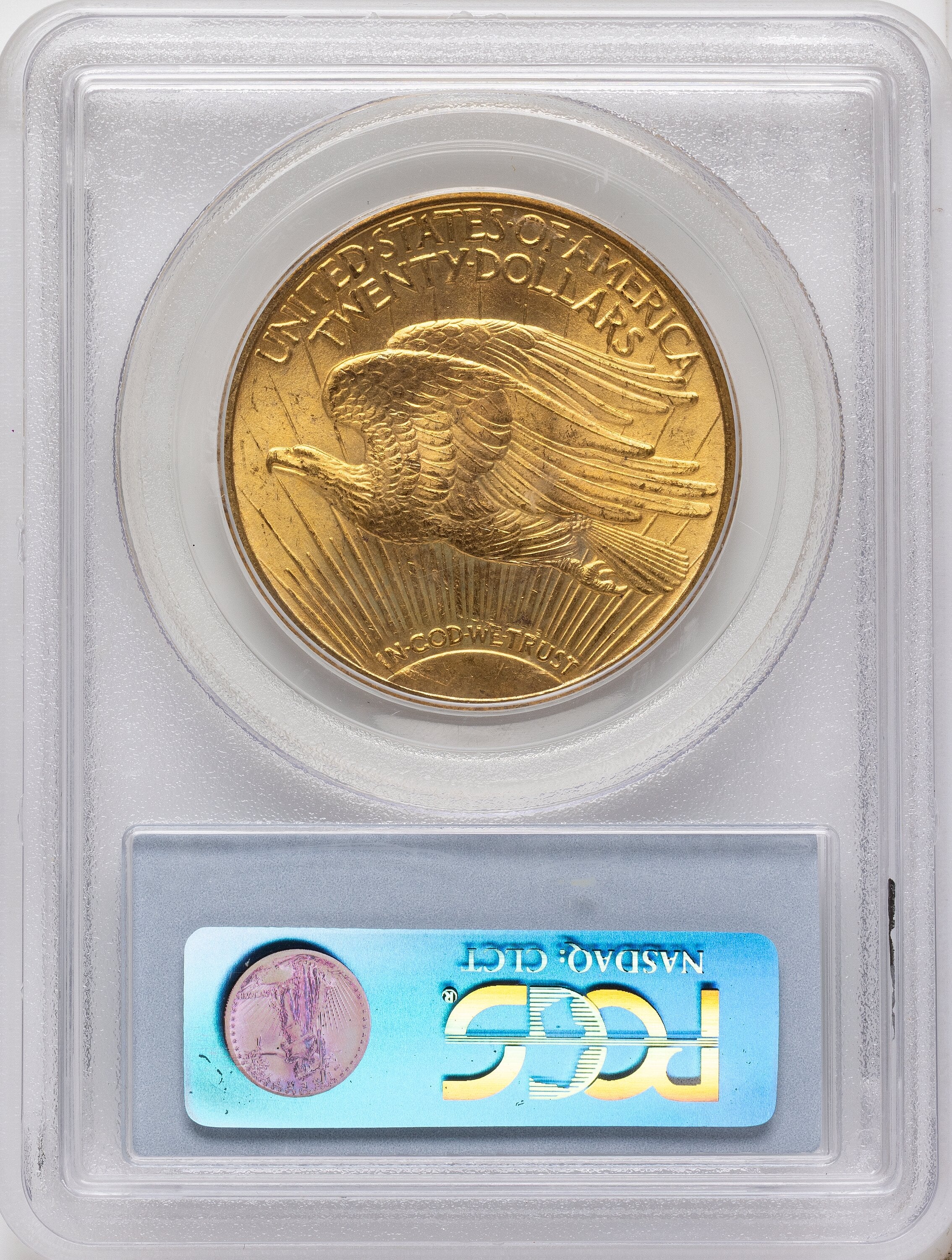 1914-S $20 CAC Blue Label Saint-Gaudens Double Eagle PCGS MS65