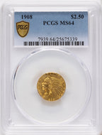 1908 $2.50 Indian Quarter Eagle PCGS MS64