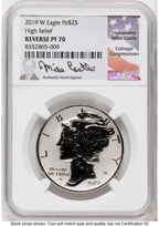 2019-W Palladium Eagle 1 oz REV Mike Castle NGC PF70