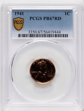 1941 1C RD Proof Lincoln Cent PCGS PR67
