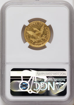 1848 $5 Liberty Half Eagle NGC AU55