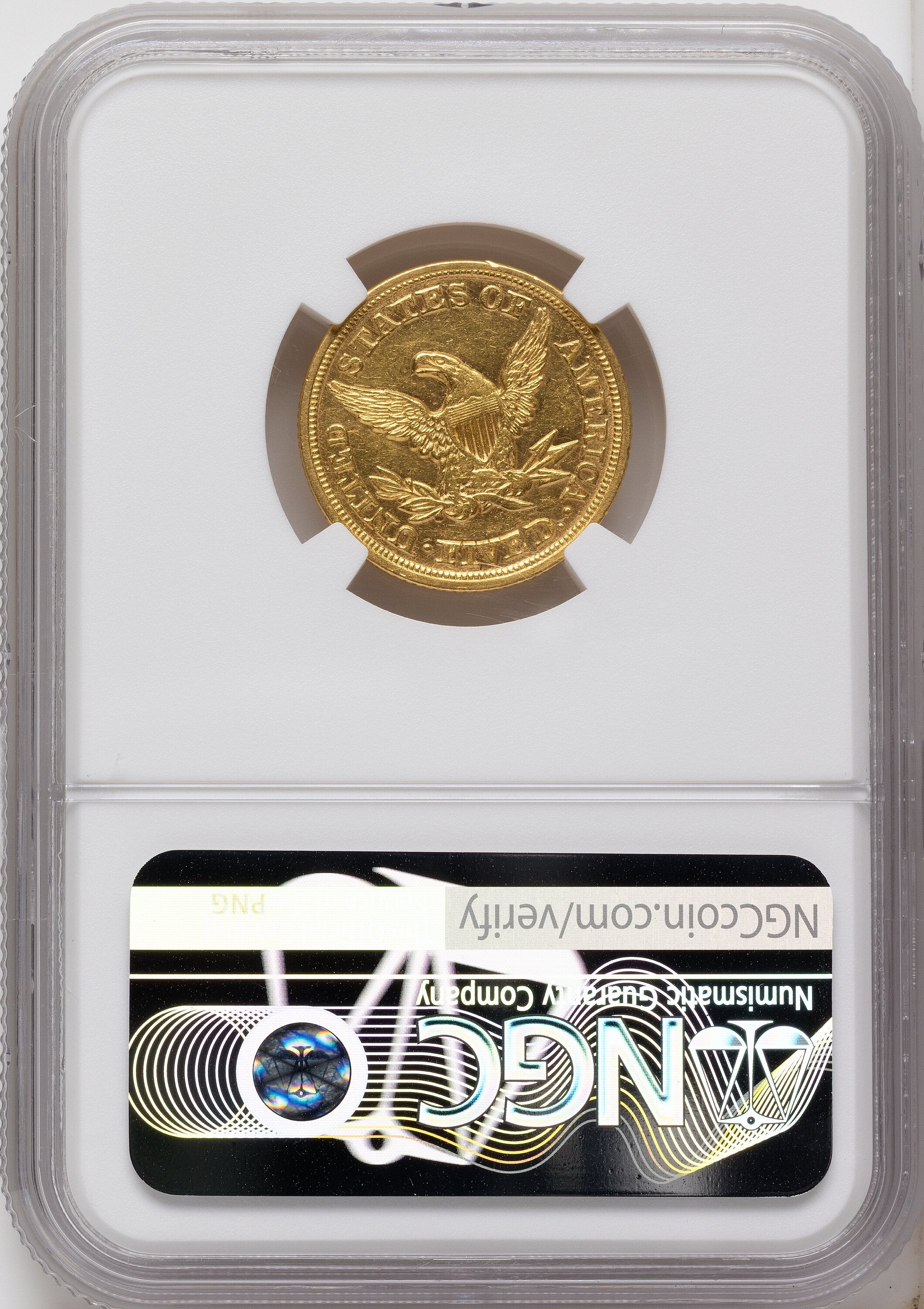 1848 $5 Liberty Half Eagle NGC AU55