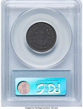 1805 1/2 C Small 5 Stems C-3 BN Half Cent PCGS F15