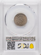1873 5C Closed 3 Shield Nickel PCGS MS66
