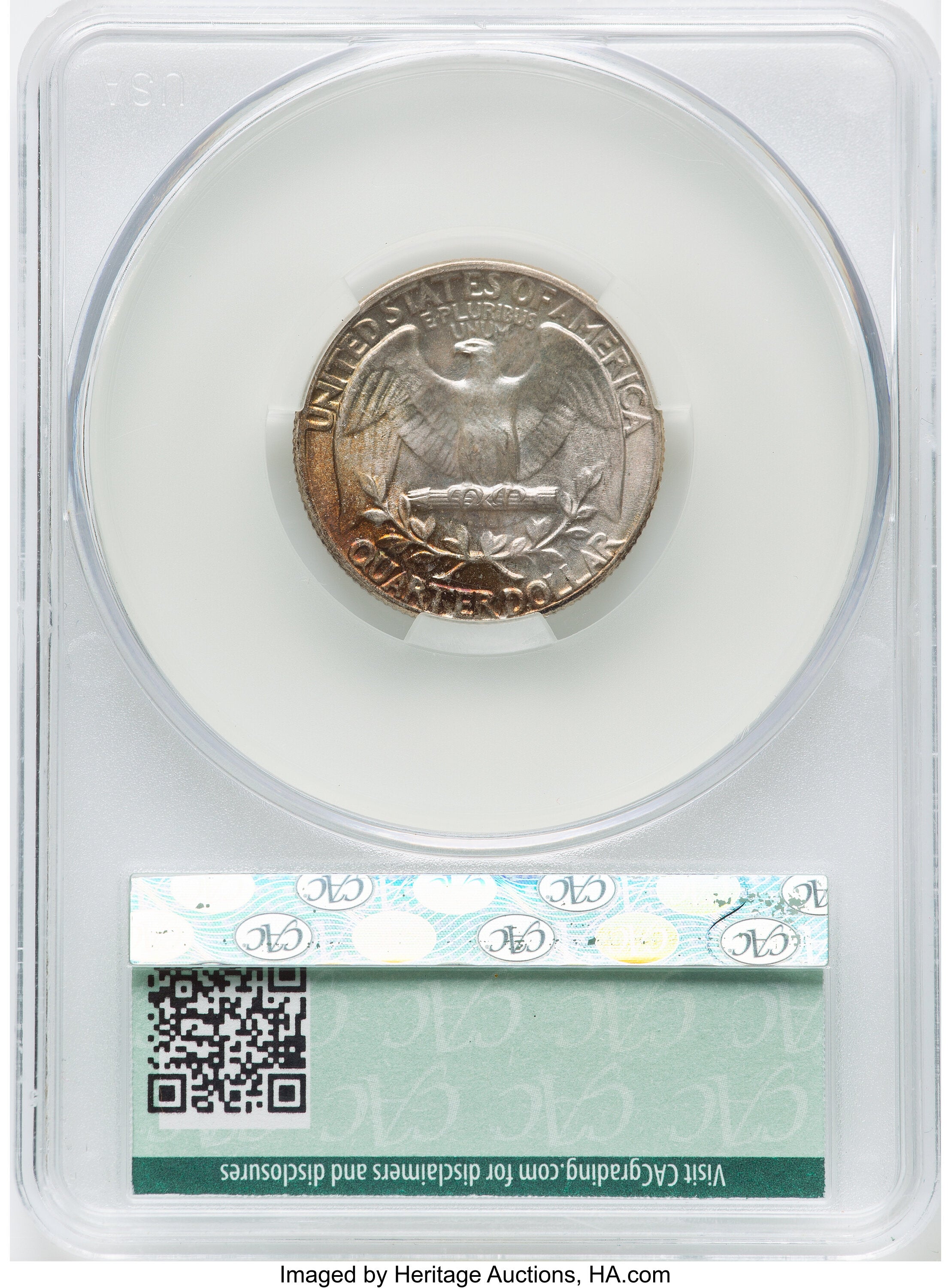1955 25C CACG Plus Washington Quarter CACG MS67+