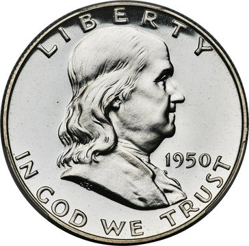 1950 50C CA CAC Proof Franklin Half Dollar PCGS PR67+