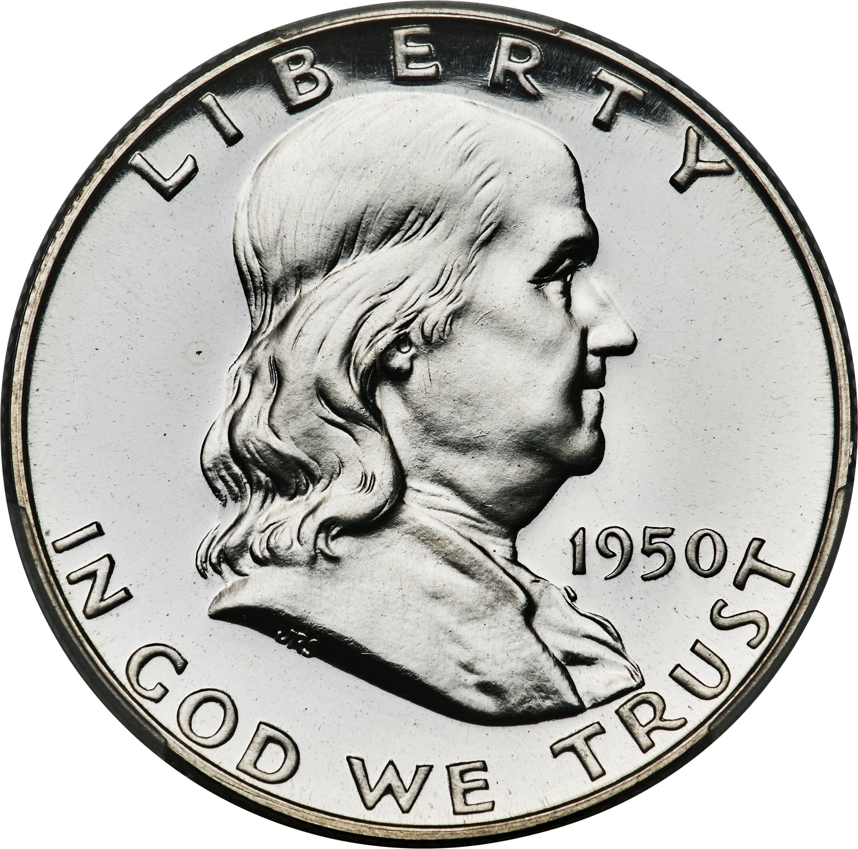 1950 50C CA CAC Proof Franklin Half Dollar PCGS PR67+