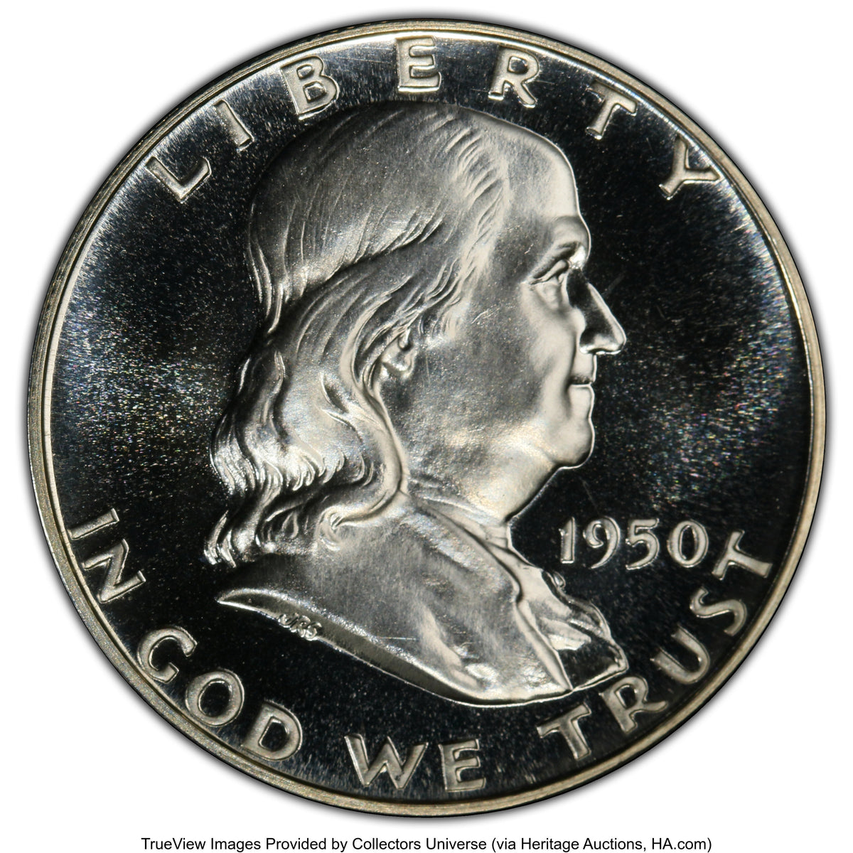 1950 50C CA CAC Proof Franklin Half Dollar PCGS PR67+