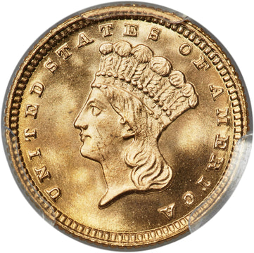 1882 G$1 Gold Dollar PCGS MS68