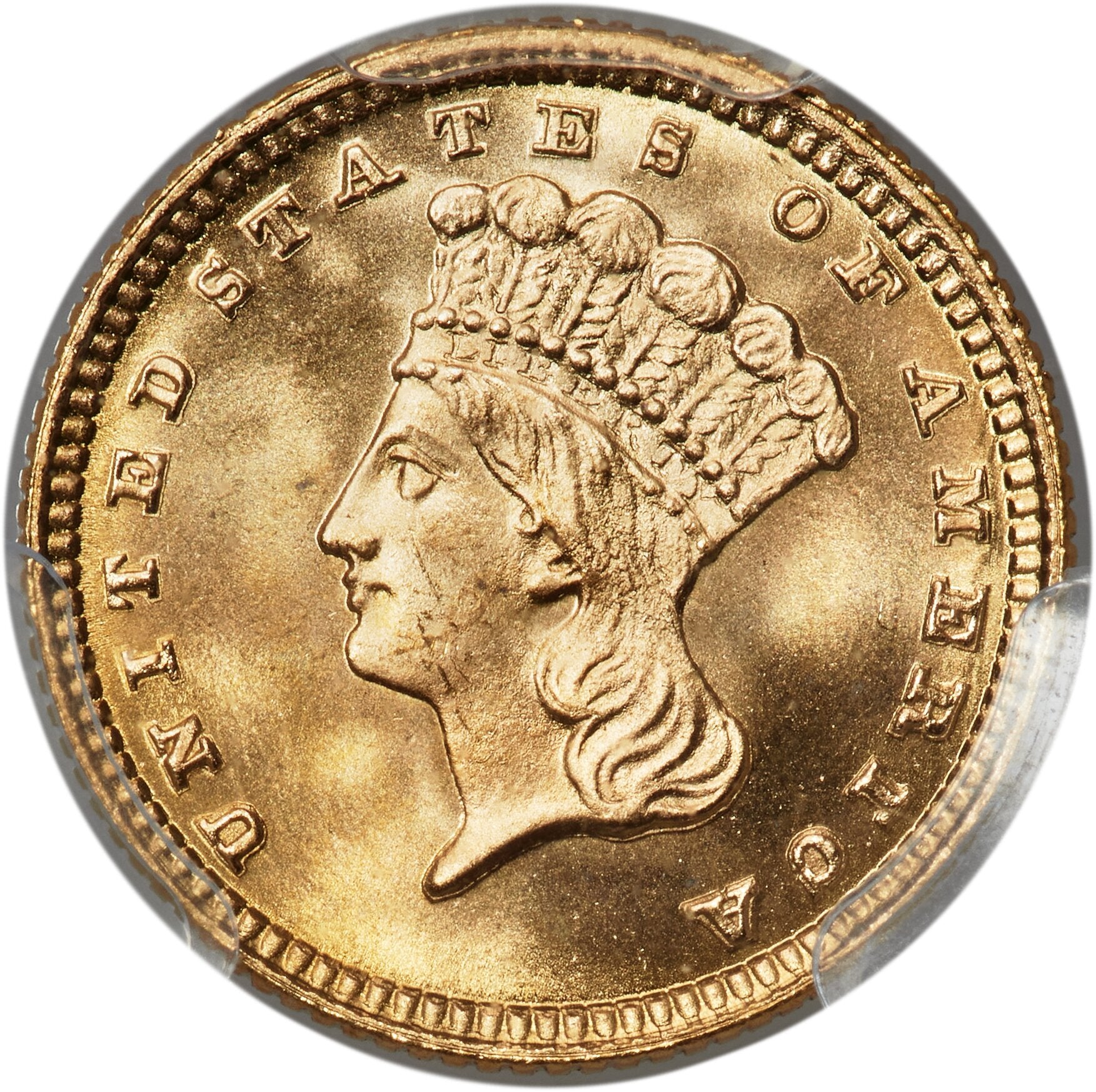 1882 G$1 Gold Dollar PCGS MS68