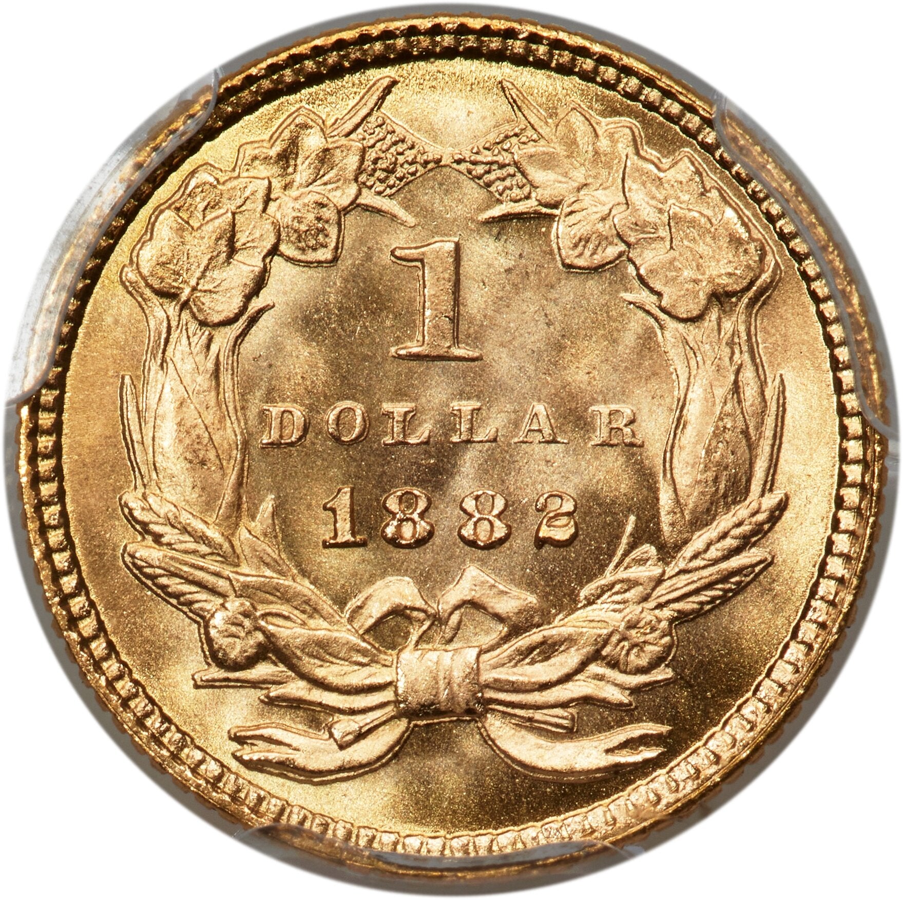 1882 G$1 Gold Dollar PCGS MS68