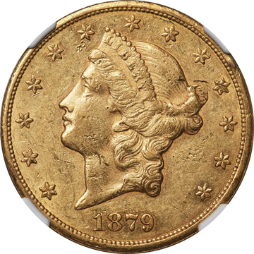 1879-CC $20 Liberty Double Eagle NGC AU53