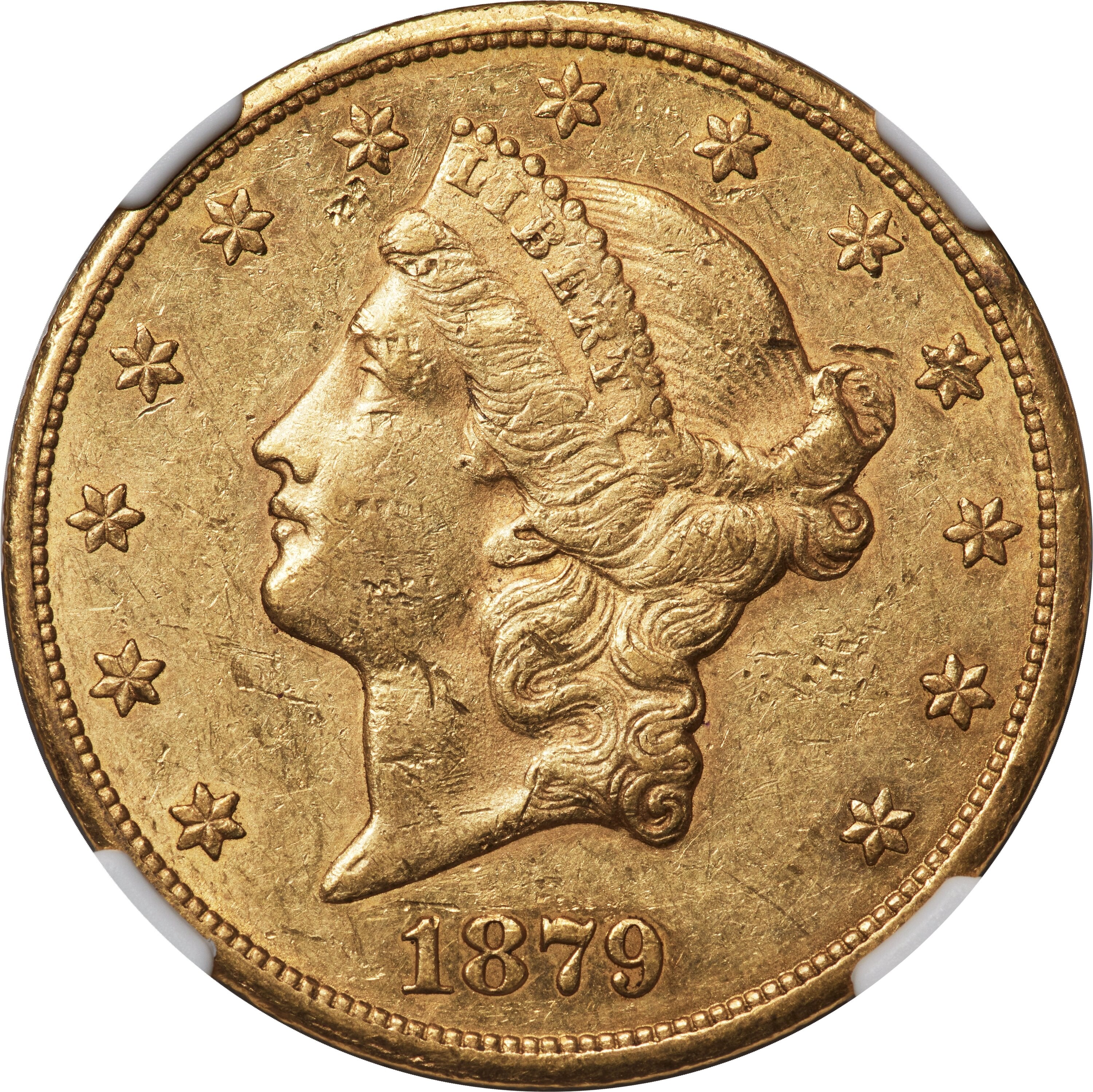 1879-CC $20 Liberty Double Eagle NGC AU53