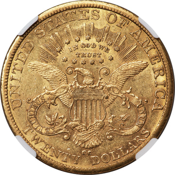 1879-CC $20 Liberty Double Eagle NGC AU53