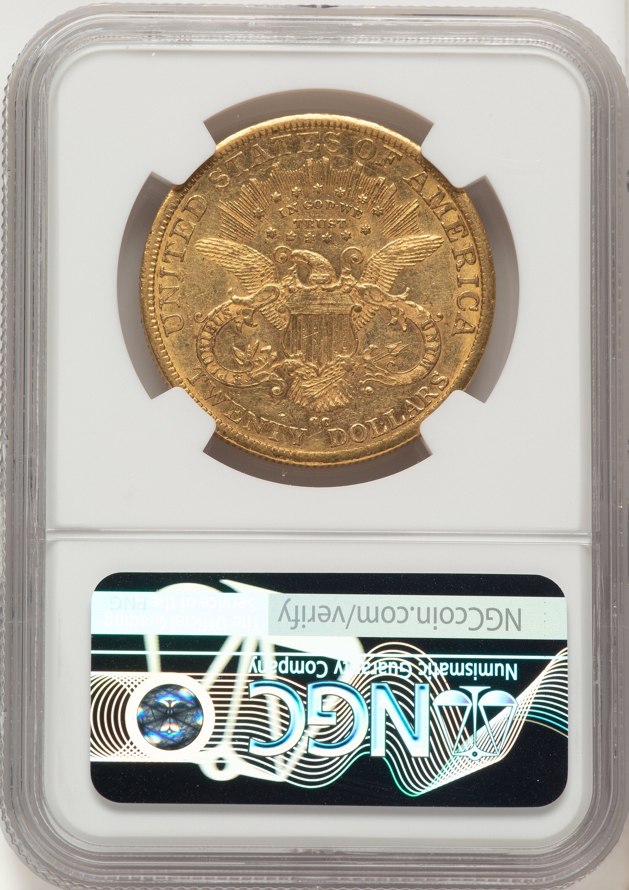 1879-CC $20 Liberty Double Eagle NGC AU53