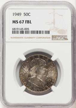 1949 50C FL Franklin Half Dollar NGC MS67