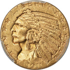 1911 $5 Indian Half Eagle PCGS MS64