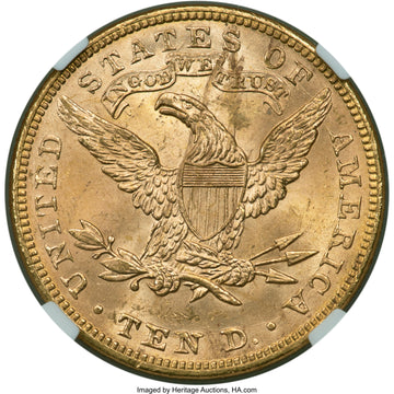 1893 $10 Liberty Eagle NGC MS65