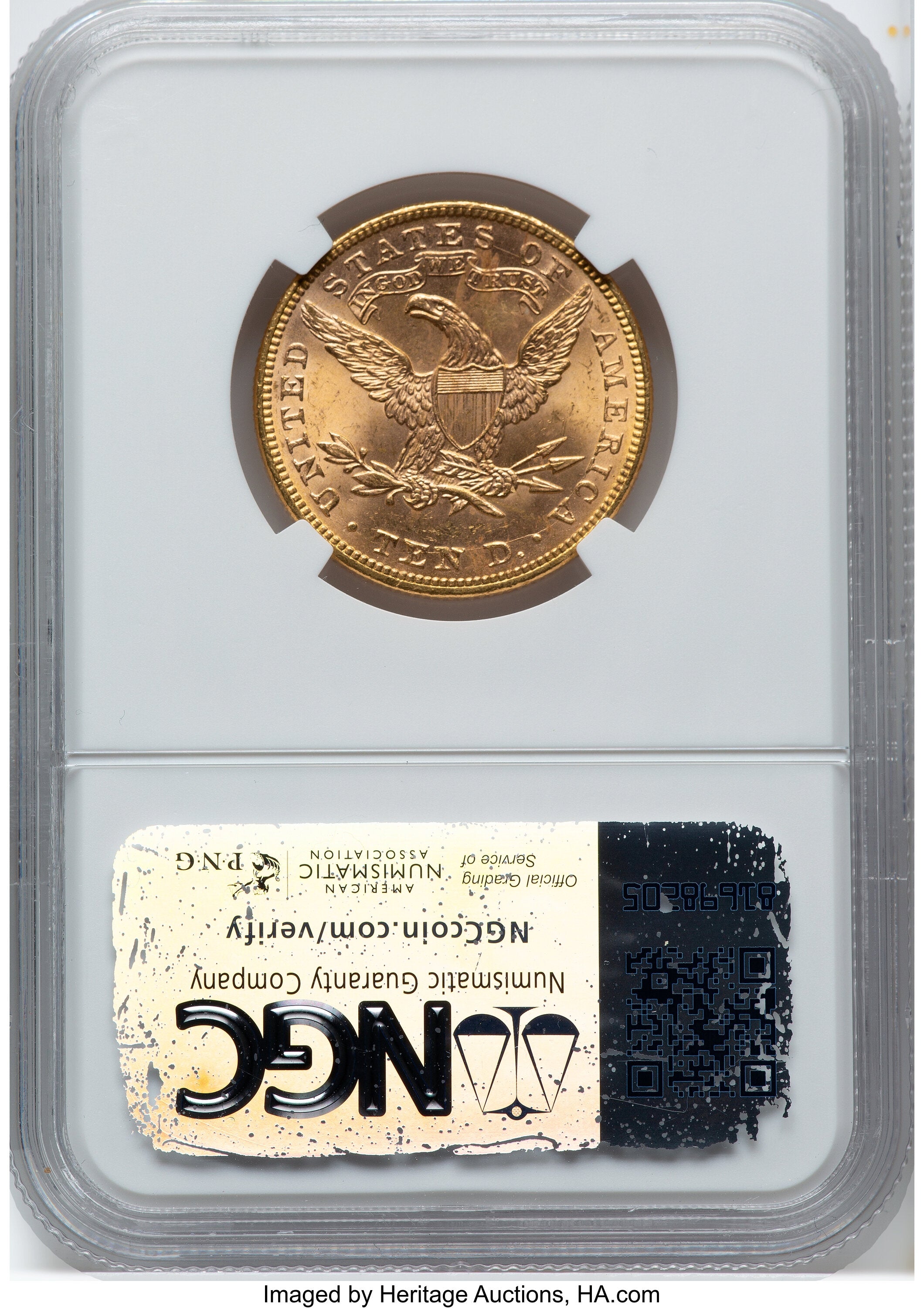 1893 $10 Liberty Eagle NGC MS65