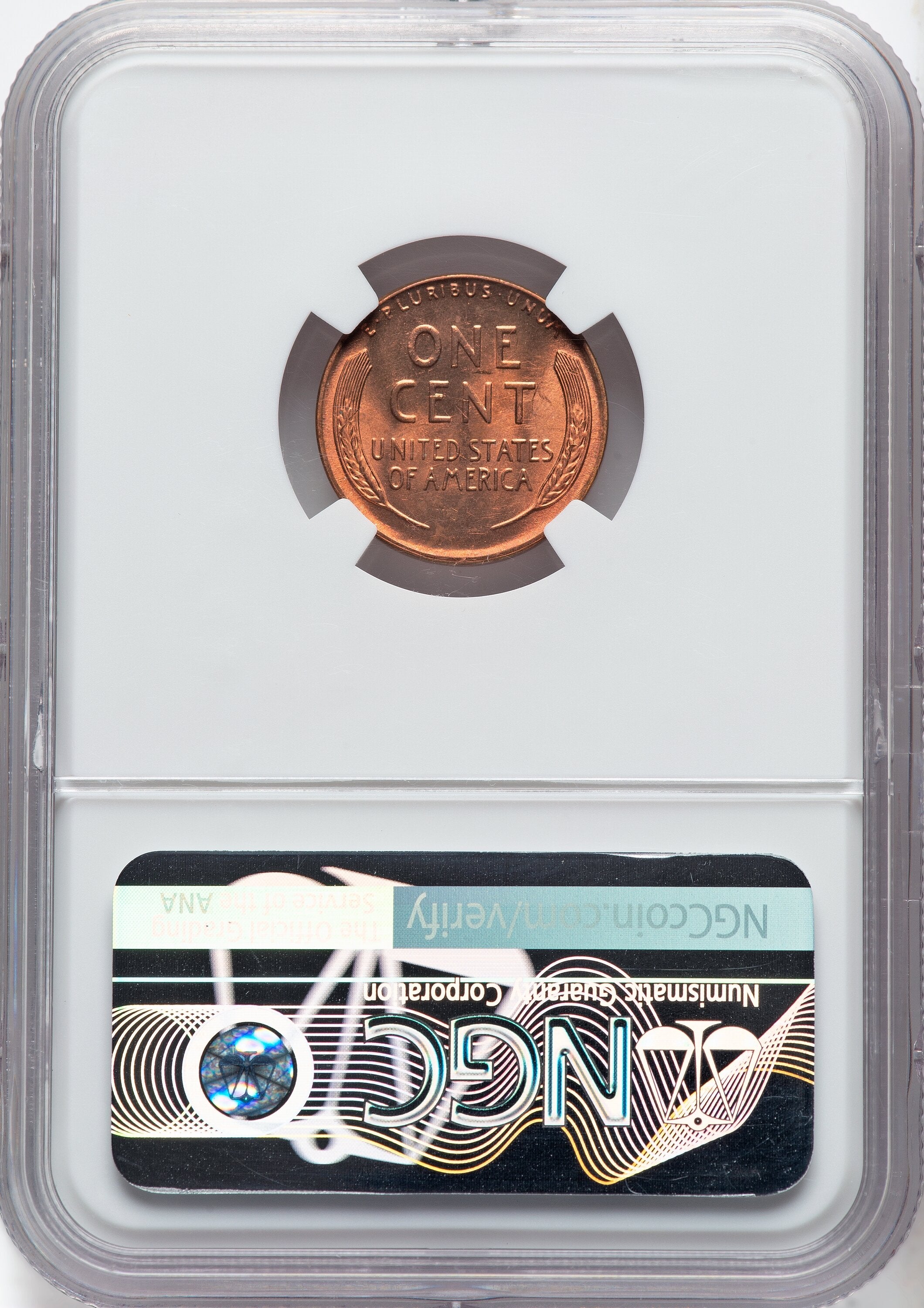 1954 1C RD Lincoln Cent NGC MS67