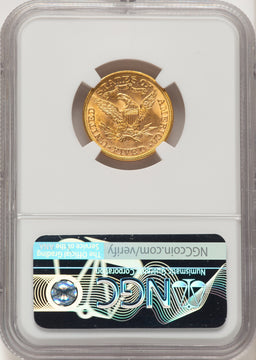 1895 $5 Liberty Half Eagle NGC MS65+