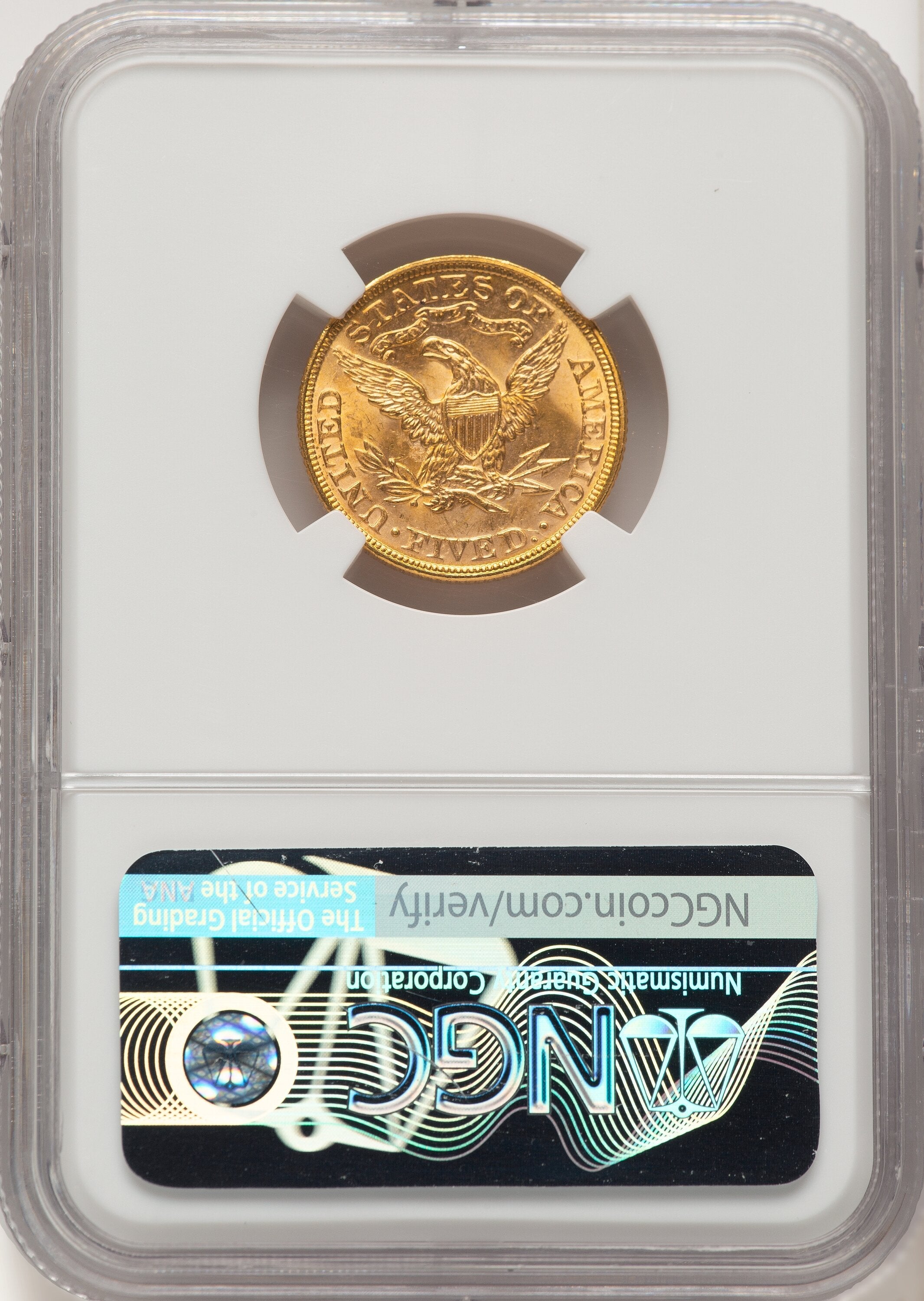 1895 $5 Liberty Half Eagle NGC MS65+