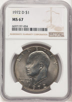 1972-D $1 Eisenhower Dollar NGC MS67