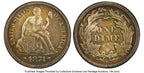 1874-CC 10C F-101 Genuine Seated Dime Genuine PCGS VF20