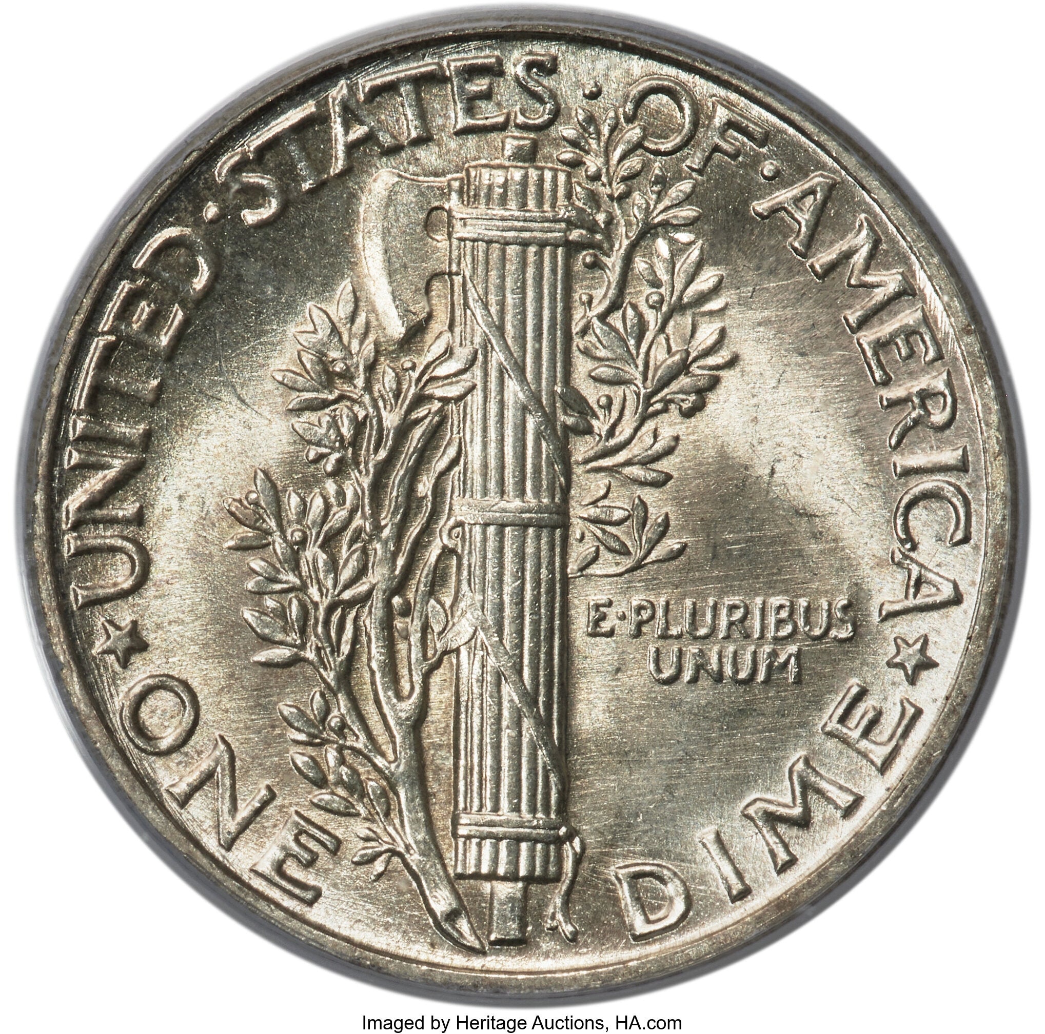 1945 10C FB Mercury Dime PCGS MS64