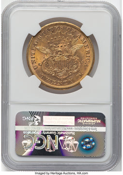 1871-S $20 Liberty Double Eagle NGC MS62