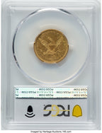 1843-O $5 Small Letters Liberty Half Eagle PCGS AU50