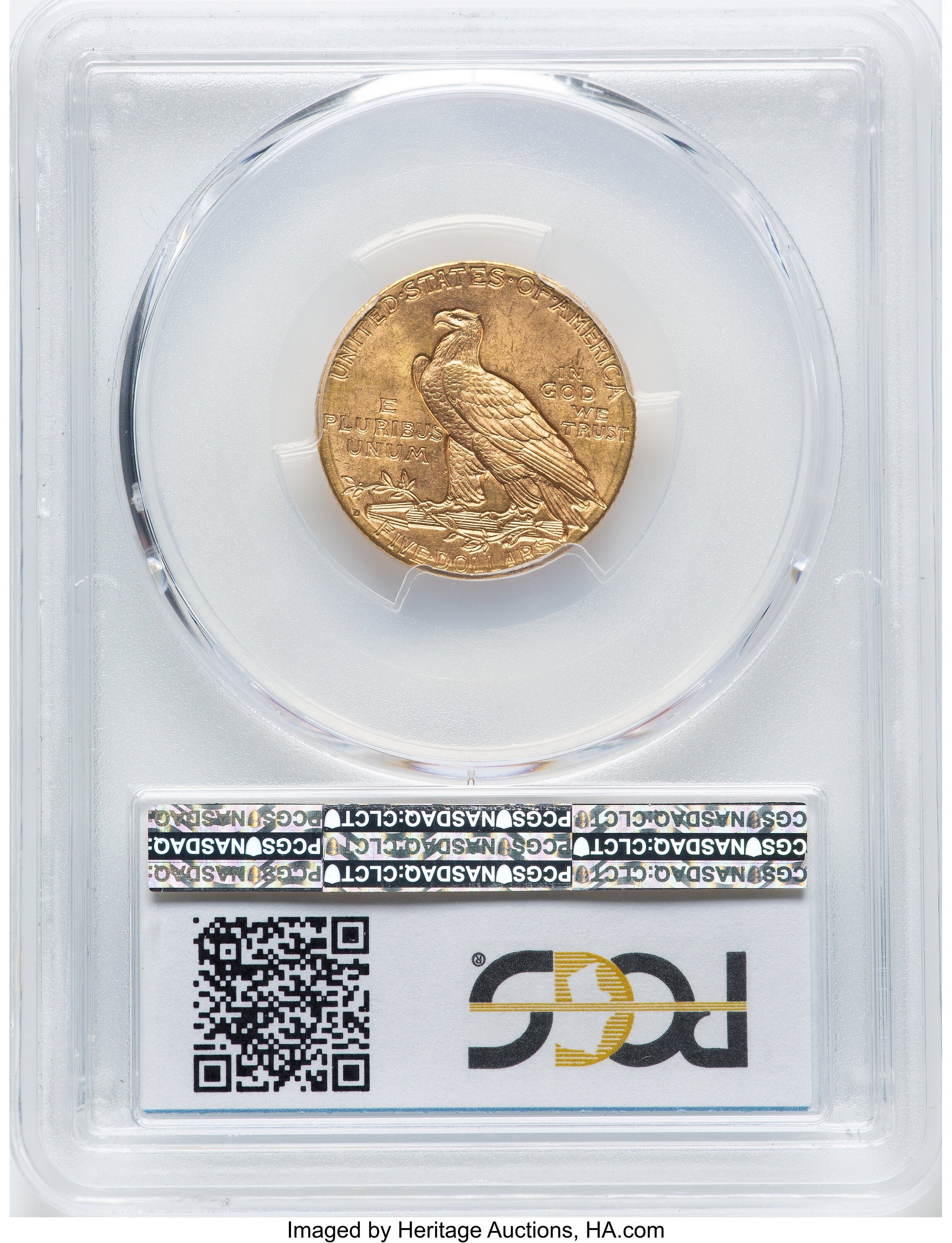 1909-D $5 CAC Indian Half Eagle PCGS MS64+