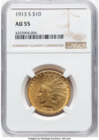 1913-S $10 Indian Eagle NGC AU55