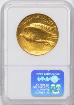 1907 $20 Wire Rim High Relief Double Eagle NGC MS61