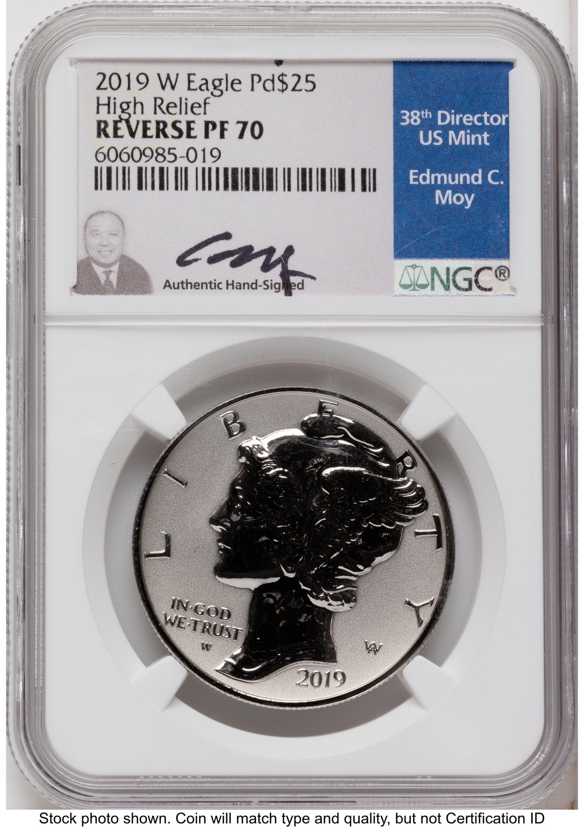 2019-W Palladium Eagle 1 oz REV NGC PF70 Ed Moy