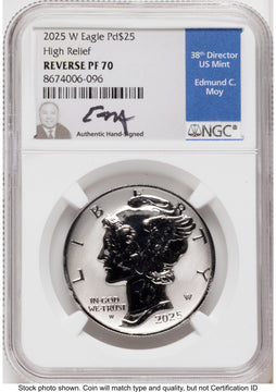 2025-W Palladium Eagle 1 oz REV NGC PF70 Ed Moy