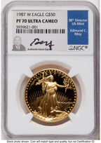 1987-W Proof Gold Eagle 1 oz NGC PF70 Ed Moy