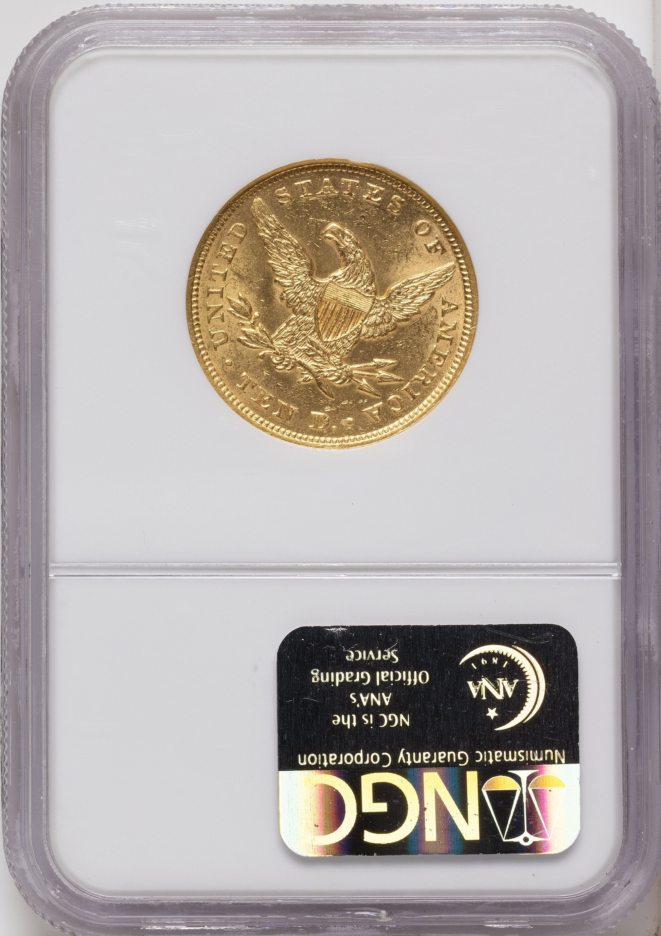 1852 $10 Liberty Eagle NGC MS60
