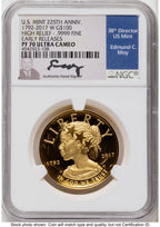 2017-W G$100 American Liberty High Relief ER NGC PF70 Ed Moy