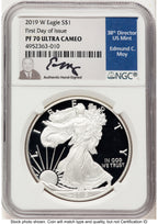 2019-W Proof Silver Eagle 1 oz FDI NGC PF70 Ed Moy