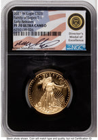 2021-W Type 1 Proof Gold Eagle 1/2 oz ER Miles Standish NGC PF70