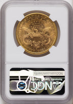 1880-S $20 Brown Label Liberty Double Eagle NGC MS62