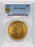 1904 $20 Liberty Blue Gradient Liberty Double Eagle PCGS MS66